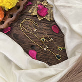 Vriksham Elegant Green Stone Pendant Chain-G17921